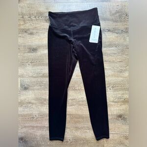 Athleta Black Velvet High Waist Elation Tight size M